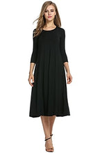 Carica l'immagine nel visualizzatore di Gallery, Women Cotton And Linen Vintage Casual Loose Solid Long Draped Dresses