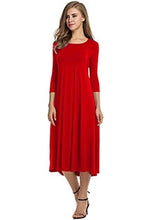 Carica l'immagine nel visualizzatore di Gallery, Women Cotton And Linen Vintage Casual Loose Solid Long Draped Dresses
