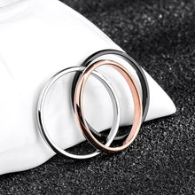 Carica l'immagine nel visualizzatore di Gallery, Titanium Steel Rose Gold Anti-allergy Smooth Simple Wedding Couples Rings