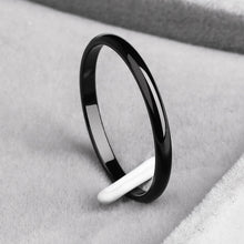 Carica l'immagine nel visualizzatore di Gallery, Titanium Steel Rose Gold Anti-allergy Smooth Simple Wedding Couples Rings