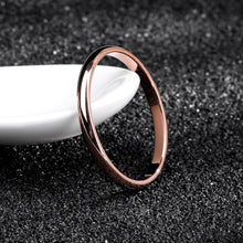 Carica l'immagine nel visualizzatore di Gallery, Titanium Steel Rose Gold Anti-allergy Smooth Simple Wedding Couples Rings