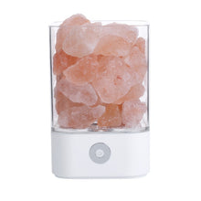 Carica l'immagine nel visualizzatore di Gallery, USB Crystal Light Natural Himalayan Salt Lamp Led Lamp Air Purifier Mood Creator Indoor Warm Light Table Lamp Bedroom Lava Lamp
