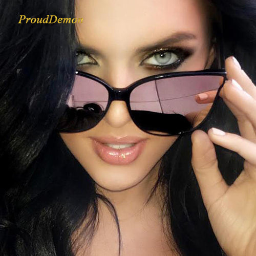 Women Fashion  Cat Eye Sunglasses Elegant oculos de sol Twin Beam