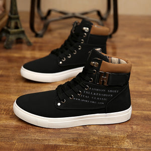 Men Boots Fashion Warm Winter Autumn Leather Footwear Shoes