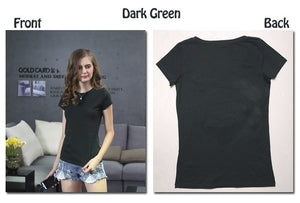 Women  Plain Cotton Elastic Basic Casual Tops Short Sleeve T-shirts