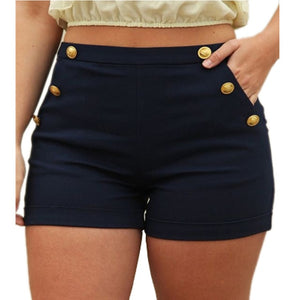 Women Skinny Sexy Package Hip Fashion Casual Solid Black Short Elastic Waist Shorts