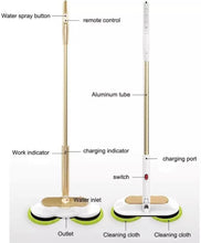Carica l&#39;immagine nel visualizzatore di Gallery, Scopa Spazzolone Rotante Elettrica Estendibile Lava Pavimenti e Parquet